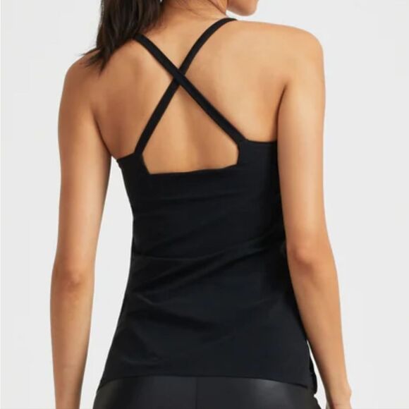 Lucas Hugh London Black Performance Cross Back Tank Size XS Extra Small - Picture 2 of 9